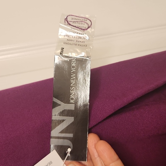 NWT Jones New York Women's Amethyst Silk Mock Neck Long Sleeve Sweater Size L - Picture 8 of 12